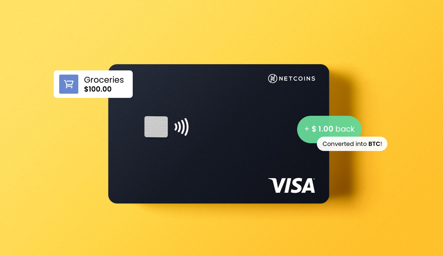 Netcoins Pay Card: Earn 1% back in bitcoin